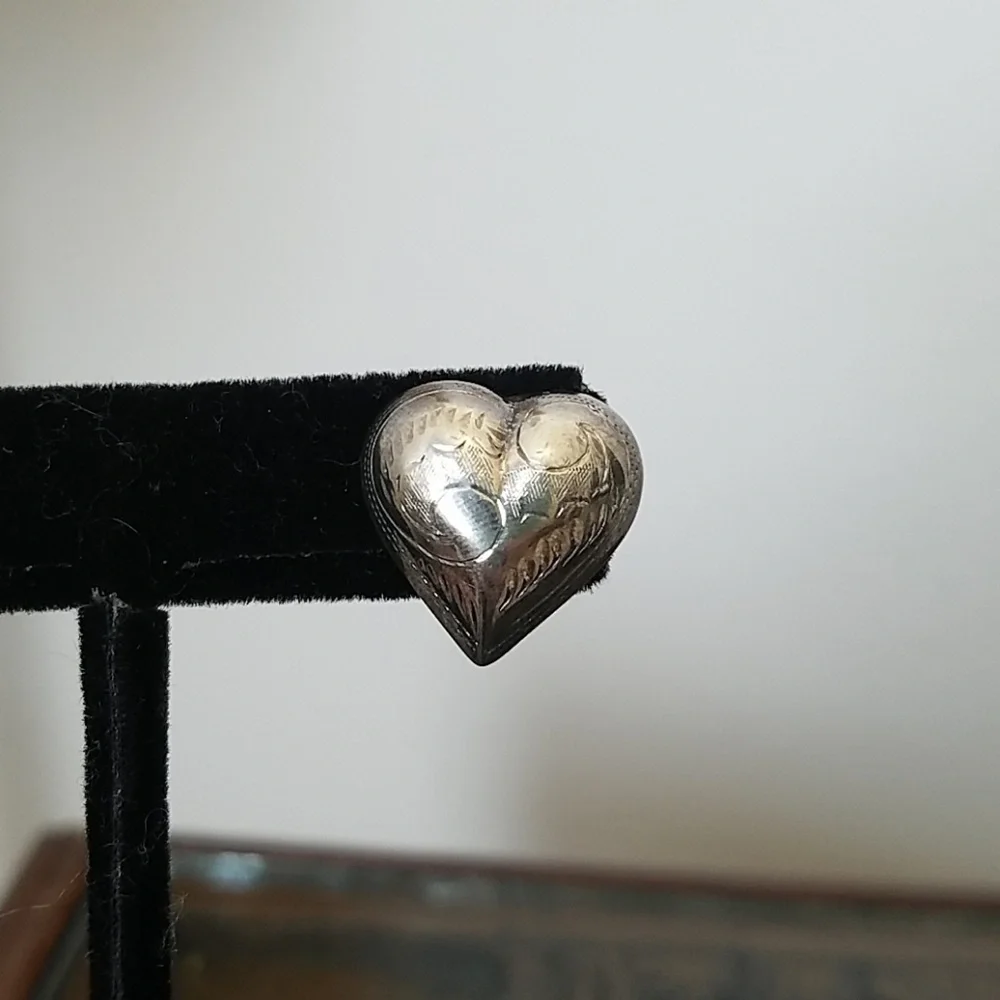Sterling Silver Heart Earrings & Pendant